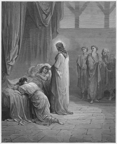 Jesus erweckt die Tochter des Jairus von Gustave Dore